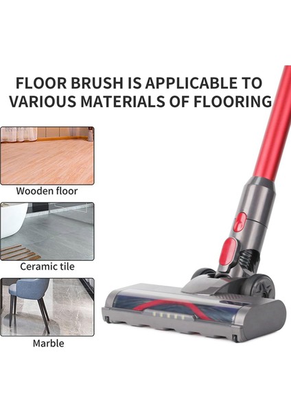 Dyson V7 V8 V10 V11 V15 Kablosuz Elektrikli Süpürge Aksesuarları Sert Zemin Elektrikli Süpürge Aparatı Fırça Başlığı (Yurt Dışından)