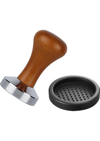 51MM Espresso Kahve Tamper Tamper Matı, Alüminyum Düz Taban, Espresso Makineleri Için Ahşap Saplı Aksesuar (Yurt Dışından)