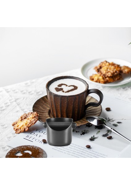 Kahve Kutusu Şok Emici Espresso Darbe Kutusu Barista Kahve Öğütme Kaymaz Espresso Çöp Kutusu Öğütme Kutusu, Turuncu (Yurt Dışından)