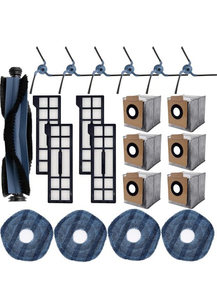 Eufy X10 Pro Omni Robot Süpürge Ana Yan Fırça Hepa Filtreler Paspas Bezi Toz Torbası Yedek Parçalar Aksesuarlar (Yurt Dışından)