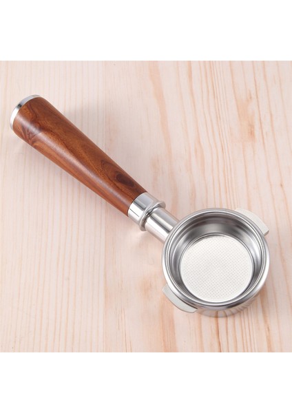 58MM Çift Kulaklı Kahve Makinesi Filtre Tutucu E61 Ahşap Saplı Dipsiz Portafiltre Stil D (Yurt Dışından)