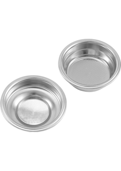2 Adet Paslanmaz Çelik 58MM Kahve Çay Filtre Sepeti Espresso Kahve Makinesi Aksesuarları Basınçlı Toz Haznesi (Yurt Dışından)