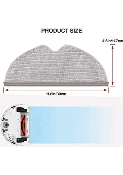5 Adet Paspas Aksesuarları Xiaomi Roborock S5 Max S50 S55 Roborock S6 S6 Maxv Elektrikli Süpürge Paspasları Için Tam Kapsama (Yurt Dışından)