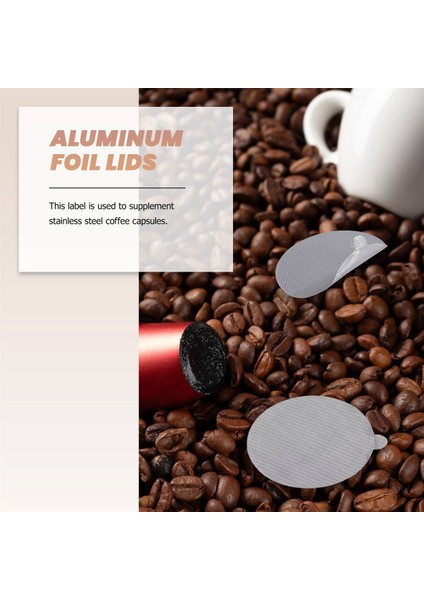 100 Adet Yapışkanlı Alüminyum Folyo Kapaklar Mühürler Etiketler Doldurma Tek Kullanımlık Boş Nespresso Kahve Pod'u Yeniden Kullanılabilir Kapak 37MM (Yurt Dışından)
