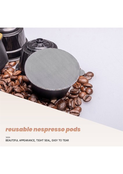 100 Adet Yapışkanlı Alüminyum Folyo Kapaklar Mühürler Etiketler Doldurma Tek Kullanımlık Boş Nespresso Kahve Pod'u Yeniden Kullanılabilir Kapak 37MM (Yurt Dışından)