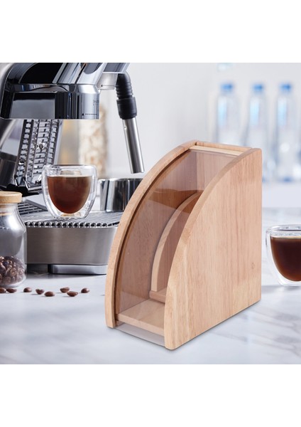 V60 Konik Filtre Kağıdı Kutusu Depolama Rafı Için Kapaklı El Damlama Kahve Filtre Kağıdı Tutucu Toz Geçirmez (Yurt Dışından)
