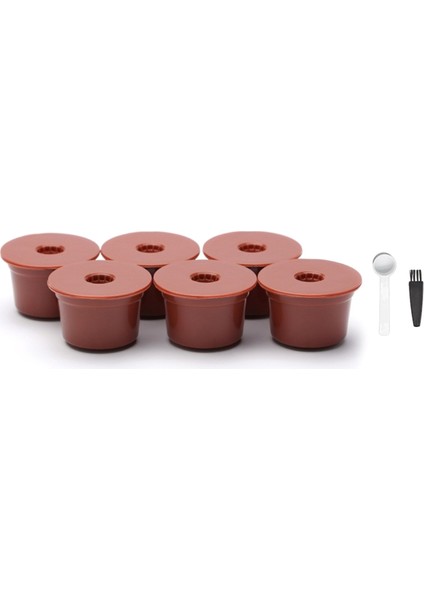 Caffitaly S21 S22 Için 6 Adet Yeniden Kullanılabilir Kahve Filtresi Kapsülleri Yeniden Doldurulabilir Gıda Sınıfı Plastik Kahve Podları Yeniden Dolum Kapsülü (Yurt Dışından)