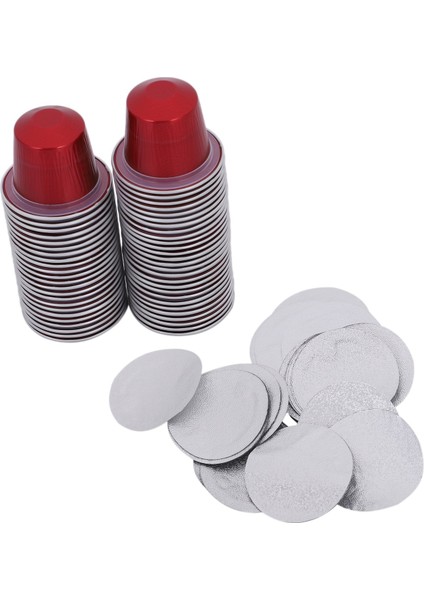 50 Set Doldurulabilir Kahve Kapsül Kupası Nescafe Otomatik Kahve Makinesi Için Nespresso Pod Için Tek Kullanımlık Gıda Paketi Kafe Malzemeleri (Yurt Dışından)