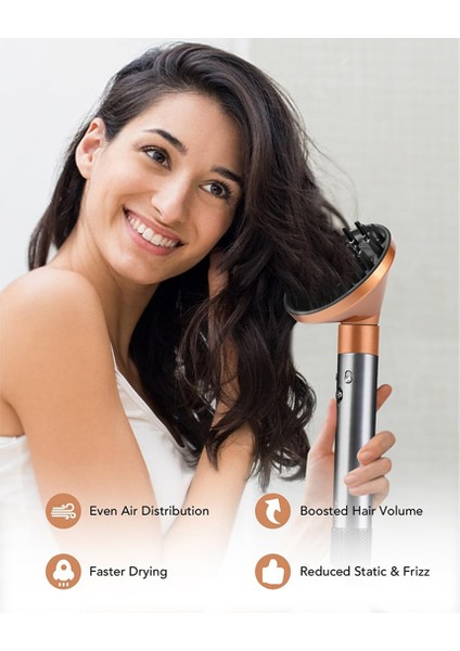 Difüzör ve Büyük Yuvarlak Hacim Veren Fırça Ataşmanı Dyson Airwrap HS05, HS01 ile Uyumlu - Ideal Güzellik Hediyesi (Yurt Dışından)