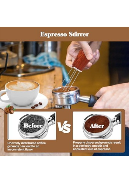 54MM Espresso Aksesuar Seti, Wdt Aracı, Dozaj Hunisi ve Disk Ekran Seti, Kahve Iğnesi Dağıtım Karıştırıcısı (Yurt Dışından)