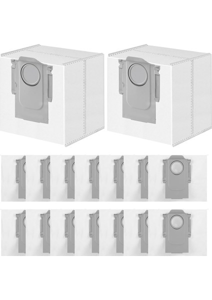Roborock S8 Pro Ultra, S8+, S7 Max Ultra/maxv Ultra, Q5+, Q7+, Q5 Pro+, Q8 Max+ Için 16 Paket Tek Kullanımlık 2,5 L Vakum Poşeti (Yurt Dışından)