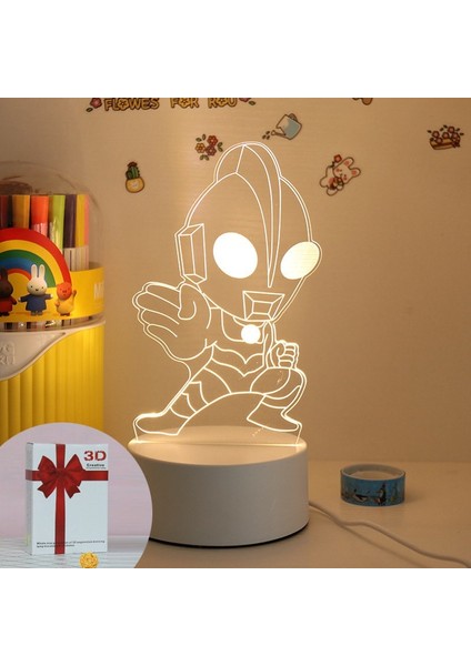 Shun Shop Süpermen 3D Gece Işık Yaratıcı Hediye Başsi (Yurt Dışından)