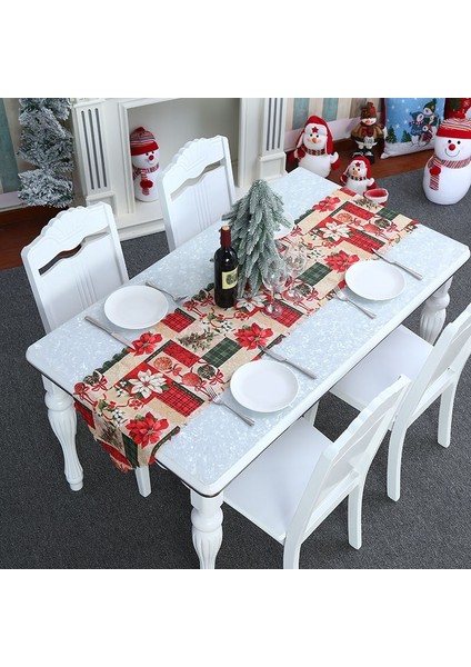 Beautifyy Noel Patiska Masa Koşucu Masa Koşucu Restoran Ev Partisi Parti Masa Örtüsü (Yurt Dışından)