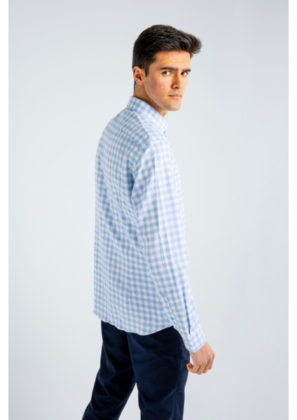 Erkek Gömlek Mavi Beyaz fırsatları