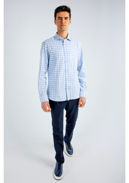 Erkek Gömlek Mavi Beyaz indirimleri
