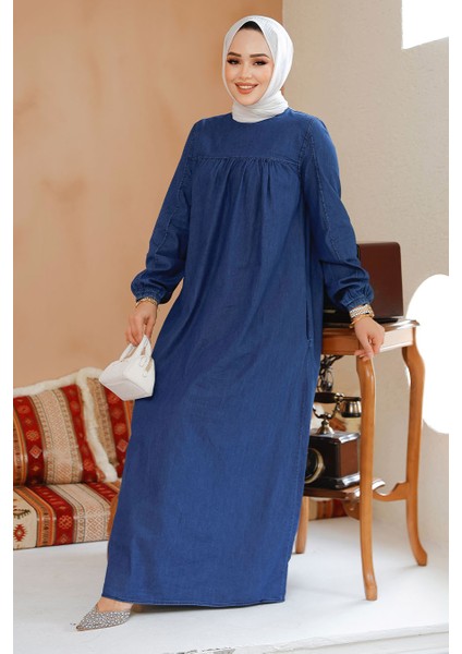 Kot Lacivert Tesettür Elbise 19125L fiyatları