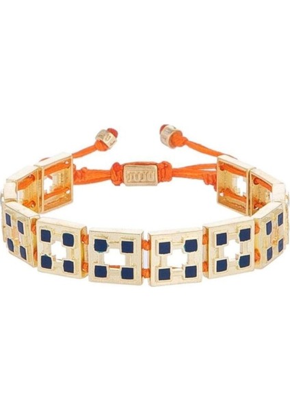 Bronz Border Bracelet With Enamel