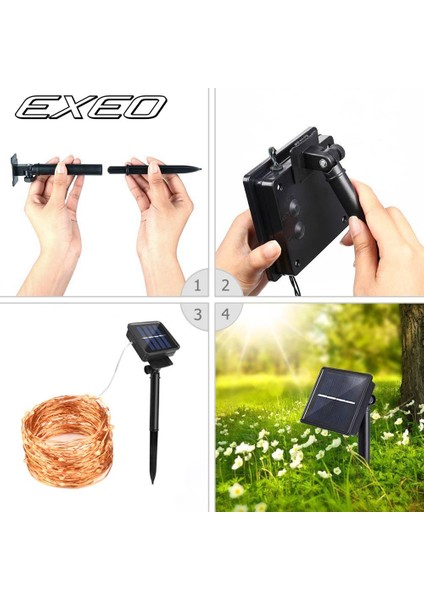 Peri Tel LED Işık Animasyonlu Süsleme Solar LED