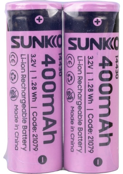Ifr 3.2 Volt 400 Mah 14430 Şarj Edilebilir Pil (Tekli Paket)