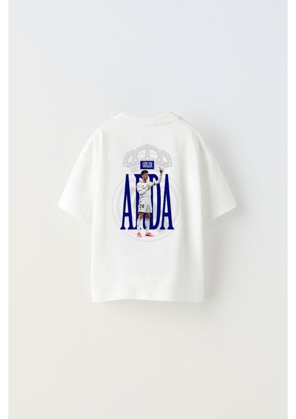 Euro 2024'ÜN Genç Yıldızları Arda Güler Baskılı Beyaz Çocuk T-Shirt
