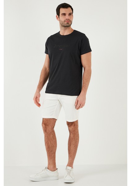 Pamuklu Slim Fit Bisiklet Yaka T Shirt Erkek T Shirt 541PERSPECTIVE fiyatları