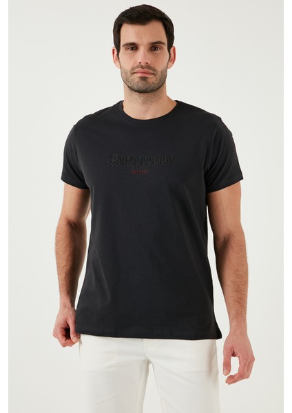 Pamuklu Slim Fit Bisiklet Yaka T Shirt Erkek T Shirt 541PERSPECTIVE fırsatları