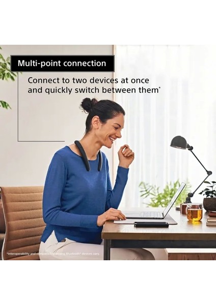 SRS-NB10 Kablosuz Boyun Bantlı Bluetooth Hoparlör Gri