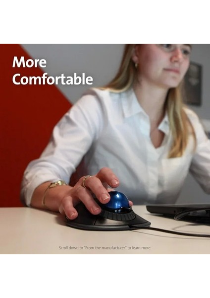 K72327U Slimblade Kablolu Iztopu Mouse Wired Trackball With Scroll Ring fırsatları