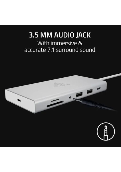 USB C Dock 11 Bağlantı Noktalı Seyahat Şarj Istasyonu Mercury