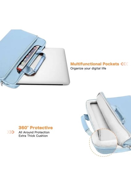 Mosıso 360 Koruyucu Laptop Omuz Çantası 16 Inch Airy Mavi fiyatları