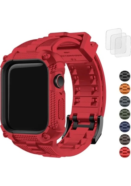Saat Kordonları Sağlam Iwatch Kordon Silikonu Kırmızı