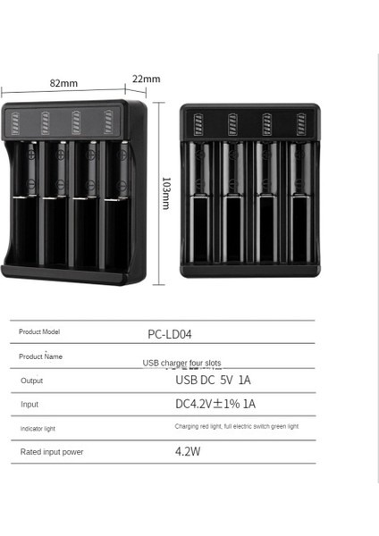 18650 Type-C Kablolu Hızlı Şarj Cihazı 4.2V Lityum Pil 14500 26650 18650 Pil Için Akıllı Şarj Cihazı, 4 Yuva (Yurt Dışından) fiyatları