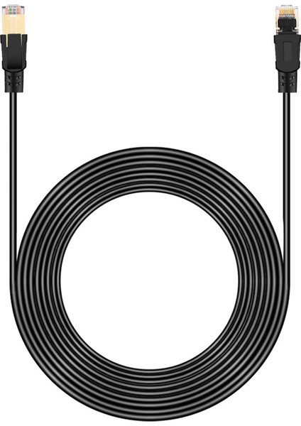 Cat8 Ağ Kablosu RJ45 Sftp Lan Yama Kablosu Bükülü Çift Tel Desteği 25GBPS 2000MHZ Yönlendirici Pc Için (1m) (Yurt Dışından)
