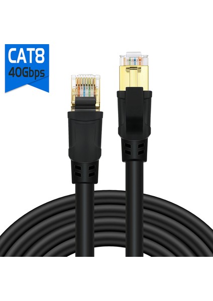 Cat8 Ağ Kablosu RJ45 Sftp Lan Yama Kablosu Bükülü Çift Tel Desteği 25GBPS 2000MHZ Yönlendirici Pc Için (1m) (Yurt Dışından) indirimleri