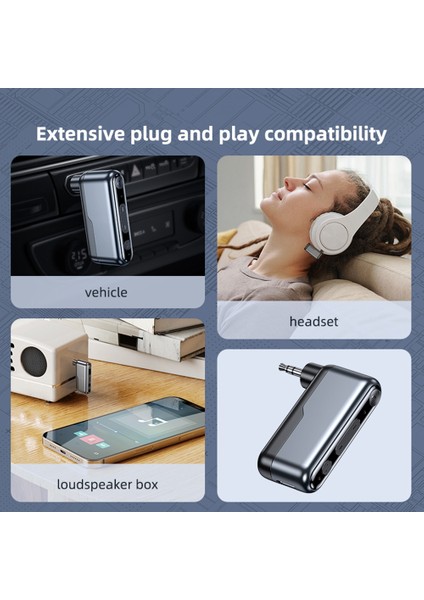 Bluetooth 5.3 Araç Aux Adaptörü Kablosuz Ses Alıcısı Müzik/eller Serbest Arama Araba/ev Stereo Için 3.5mm Aux Adaptörü (Yurt Dışından) modelleri