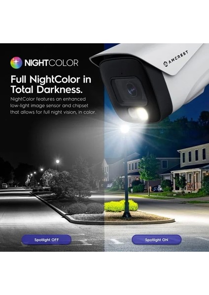 Ultrahd 4K (8mp) Ip Poe Aı 15FPS Kamera Beyaz White