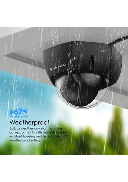 Ultrahd 4K (8mp) Dış Mekan Güvenlik Poe Ip Kamera - Siyah Siyah indirimleri