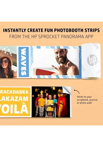 Sprocket Panorama Instant Taşınabilir Renkli Etiket ve Fotoğraf Yazıcısı Pembe Printer