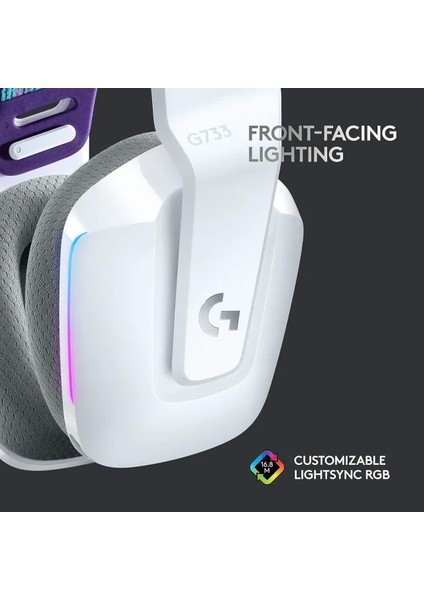 G G733 Lıghtspeed Kablosuz Oyuncu Kulaklığı Beyaz Kulaklık indirimleri