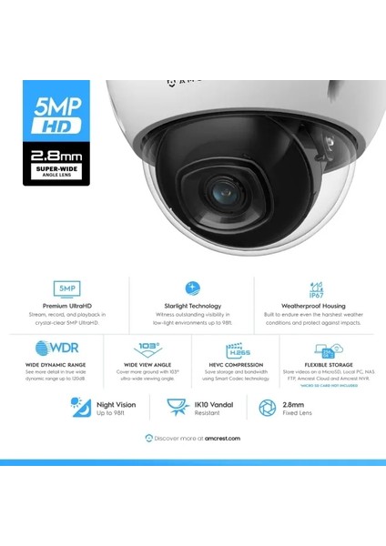 5mp Poe Kamera Beyaz