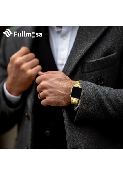 Metal Bantlarla Uyumlu Apple Watch Kordon Sarı