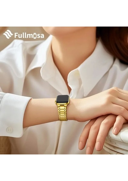 Metal Bantlarla Uyumlu Apple Watch Kordon Sarı