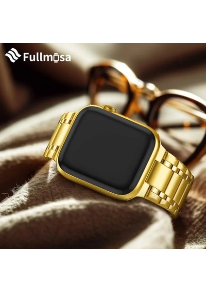 Metal Bantlarla Uyumlu Apple Watch Kordon Sarı