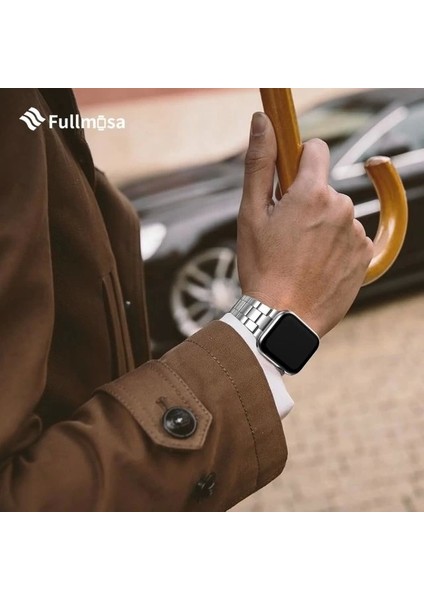 No Tools Needed Compatible Apple Watch Kordonları Gümüş 49 mm