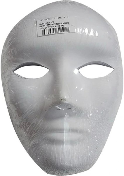 Bubu MSK002 Insan Yüzü Karton Maske 24 cm