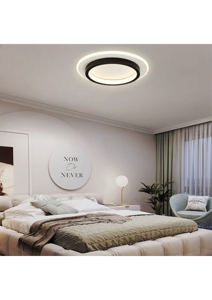 50 cm Akrilikli Yuvarlak Kumandalı,dimli 3 Işık Renkli LED Tavan Lambası, Modern Avize fırsatları