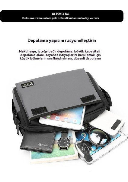 Erkek Crossbody Çanta Hafif Rahat Moda Omuz Çantası (Yurt Dışından) fırsatları