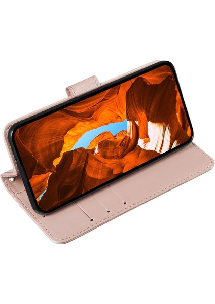 Xiaomi Redmi Için Not 14 Pro 4g Kılıf Pu Deri Flip Telefon Kapak Cüzdan Kart Yuvası Tutucu-Gül Altın (Yurt Dışından) fırsatları