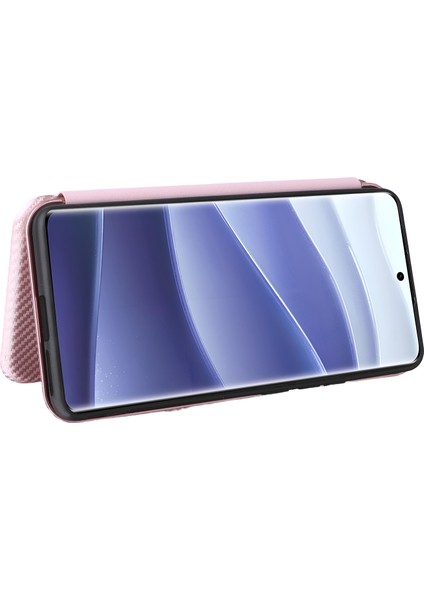 Xiaomi Redmi Için Not 14 Pro 4g Kılıf Karbon Fiber Doku Damla Korumalı Pu Deri Telefon Kapağı-Gül Altın (Yurt Dışından)