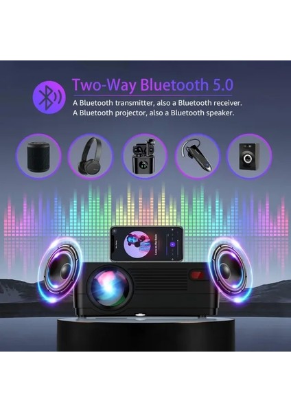 5g Wifi Bluetooth Yerel 1080P Projektör